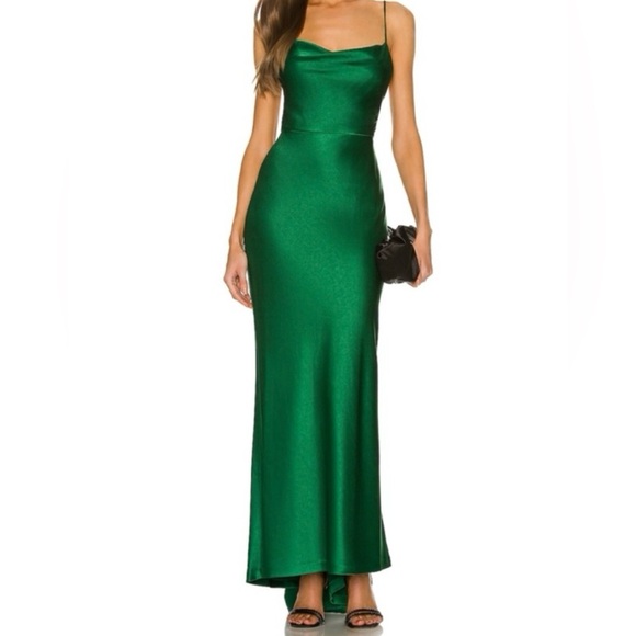 Alice + Olivia Dresses & Skirts - NWT- The Alice + Olivia Montana Maxi Gown in Deep Emerald-Size 4